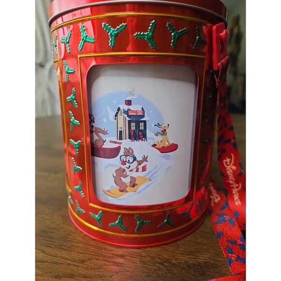 Disney Parks 2022 Holiday Christmas Mickey & Friends Musical Tin Popcorn Bucket - Picture 9 of 16